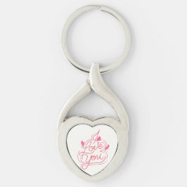 I Love You Heart Keychain