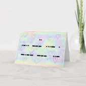 I Love You in Morse Code Carte Saint Valentin (Devant)