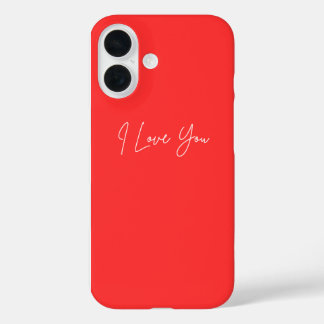 I Love You iPhone 16 Pouch - Schattige romantisch  iPhone 16 Hoesje