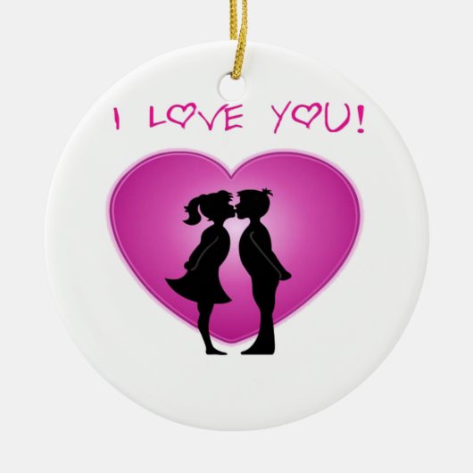 I Love You Keramisch Ornament (Voorkant)