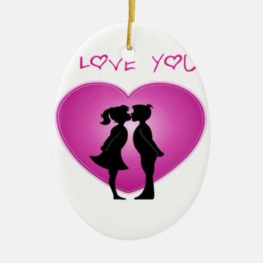 I Love You Keramisch Ornament (Voorkant)