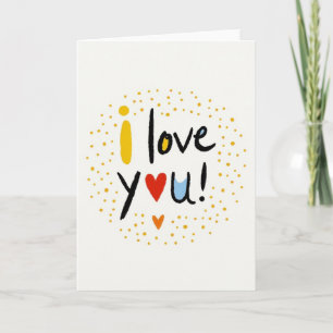I Love You Kunstkaart Kaart