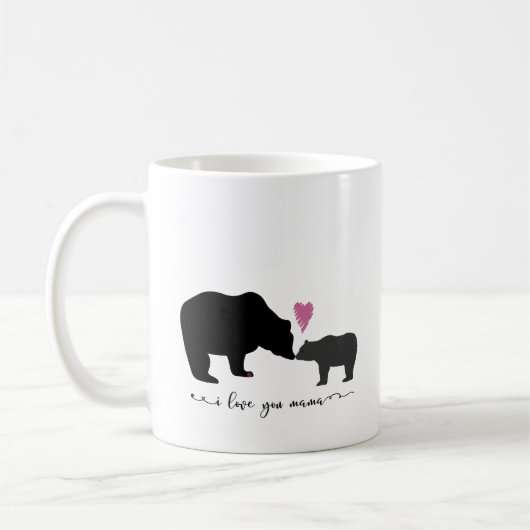 I Love You Mama Baby and Mama Bear Mug (Gauche)