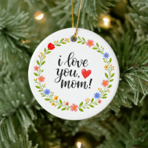 I Love You Mama Moederdag Bloemrijke Calligrafie |