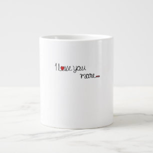I Love You Meer Rode Harten Typografie Ontwerp Extra Grote Beker