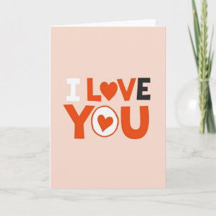 I Love You Modern Hart Kaart