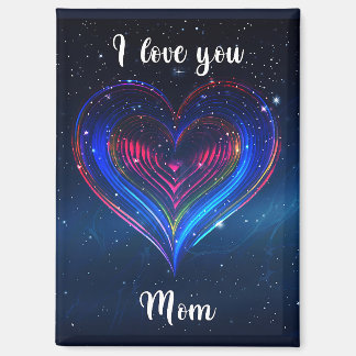I love you Mom / Imán de Corazón Galáctico Magneet