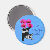 I Love You Mom Juggling Panda Magneet (Voorkant / Achterkant)