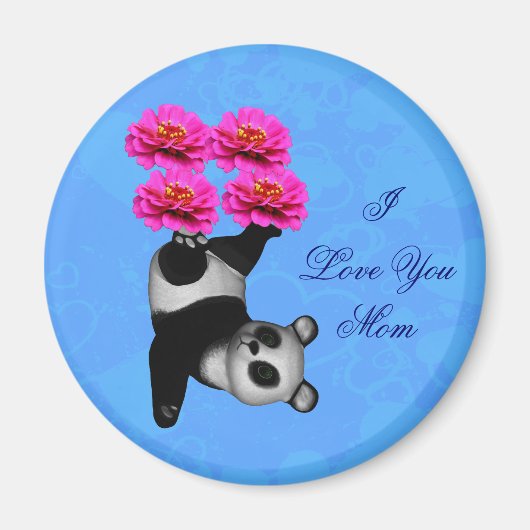 I Love You Mom Juggling Panda Magneet (Voorkant)