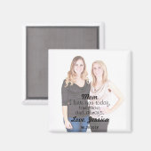 I Love You Mom Photo Message Magnet (Recto/Verso)
