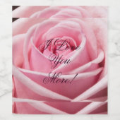 "I Love You More" Rose rose Étiquette (Étiquettes simples)
