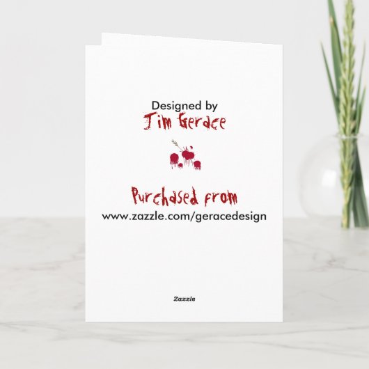 I love you more than zombies feestdagen kaart (Achterkant)