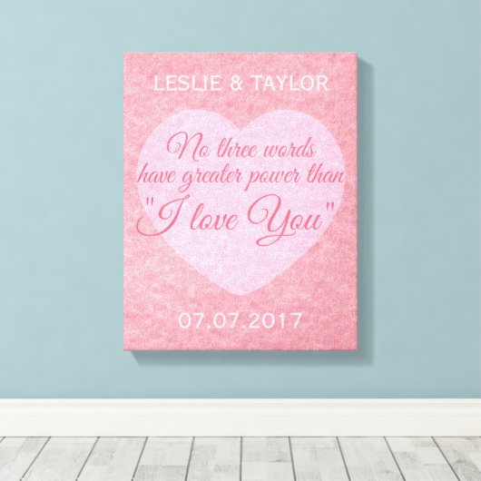 "I LOVE YOU" noms personnalisés et impression de t (Insitu (Plancher de Bois))