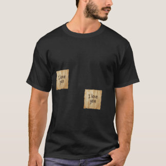 "I Love You" Post-it Notities Minimalistische Zwar T-shirt