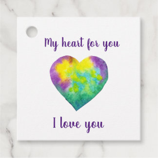  I love you rainbow  heart  Valentine's Day  Bedankjes Labels