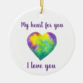  I love you rainbow  heart  Valentine's Day  Keramisch Ornament