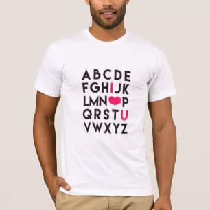 I LOVE YOU - Romantic Alphabet T-Shirt Homme