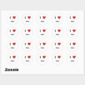 I Love You Ronde Sticker (Vel)