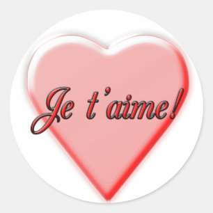 I Love You Ronde Sticker