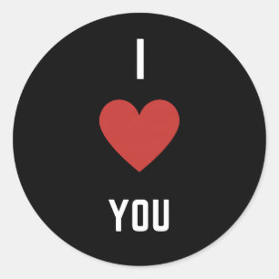 I Love You Ronde Sticker