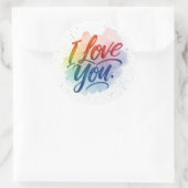 I Love You Ronde Sticker (Tas)