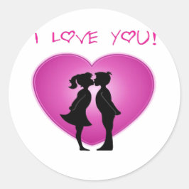 I Love You Ronde Sticker