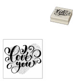 I Love You Rubberstempel (Gestempeld)
