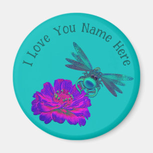 I Love You Schattige Libel Persoonlijk  Magneet