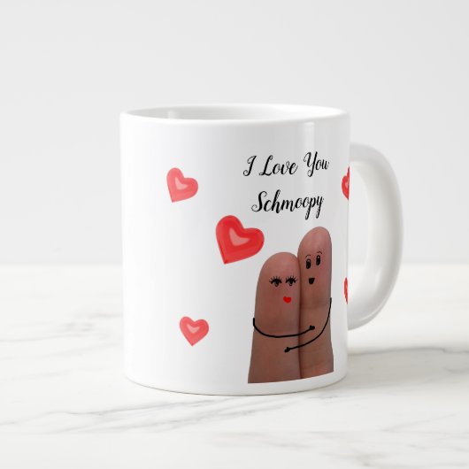 I Love You Schmoopy Valentine's Jumbo Mug (Devant droit)
