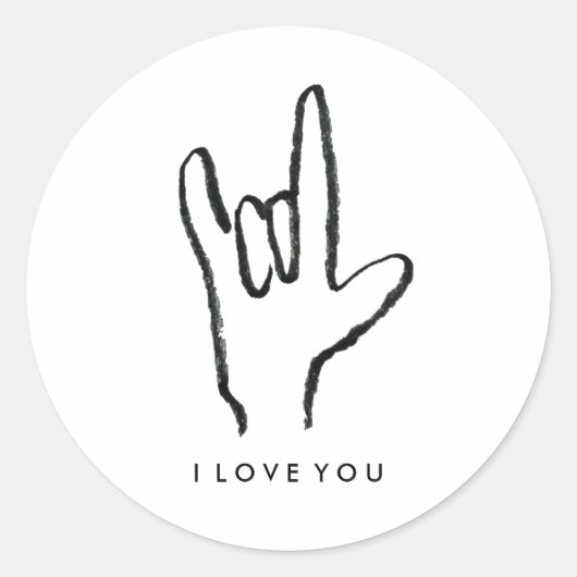 I Love You Sign Language Stickers (Devant)