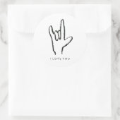 I Love You Sign Language Stickers (Sac)