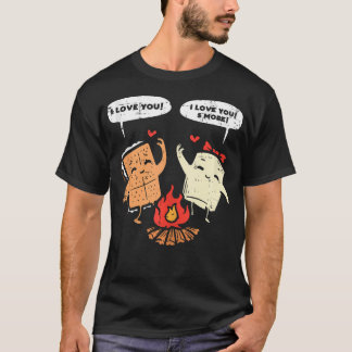 I Love You Smore Funny Camping Couple Camper Men W T-shirt