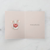 I Love You So Much Mouse Kaart (Binnen)