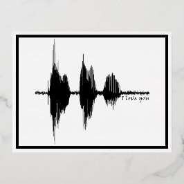 I Love You Soundwave Folie Briefkaart - Waveform k