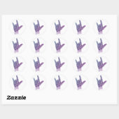"I Love You" Stickers American Sign Language Round (Feuille)