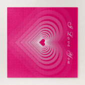 I Love You Text Jigsaw Puzzle Puzzle avec les coeu (Horizontal)