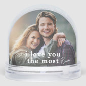 I Love You The Most Romantic Couple Photo Custom Sneeuwbol (Achterkant)
