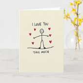 I Love You This Much Card Kaart (Gele Bloem)
