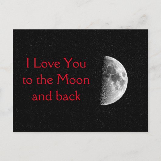 I Love You to the Moon and back - Carte postale (Devant)