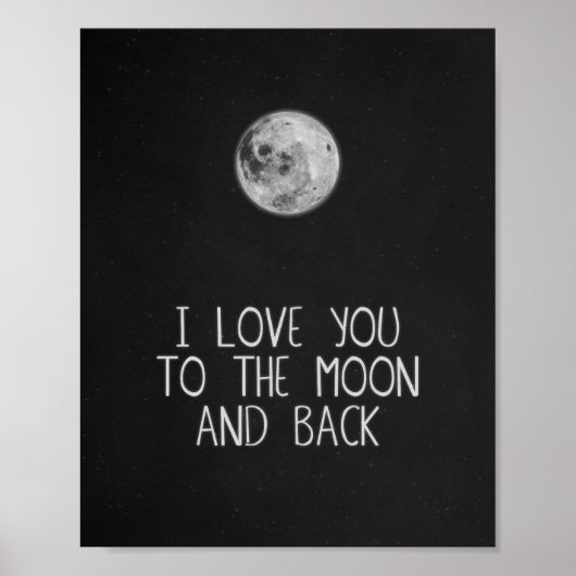 I Love You to the Moon and Back Moon Poster Art (Devant)