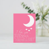 I Love You to the Moon & Back Briefkaart is een Am (Staand voorkant)
