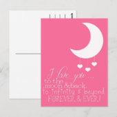 I Love You to the Moon & Back Briefkaart is een Am (Voorkant / Achterkant)