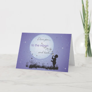 I Love You to the Moon en Back-Kaart Briefkaarten