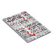 I LOVE YOU type Heart Valentine Carnet Journal (Côté Droit)