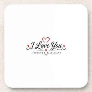 I Love You Typografie Ontwerp Bier Onderzetter