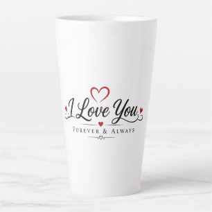 I Love You Typografie Ontwerp Latte Mok