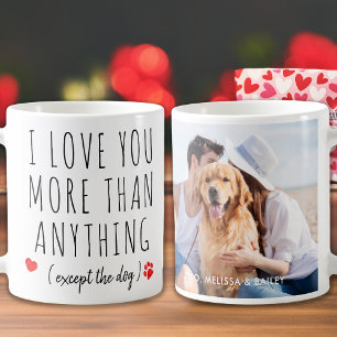 I Love You Valentijnsdag Hondenliefhebber Custom P Koffiemok