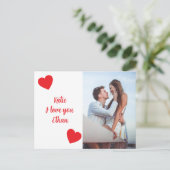 I Love You - Valentine's Day  Briefkaart (Staand voorkant)