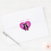 I Love You Vierkante Sticker (Envelop)
