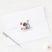 I Love You Vierkante Sticker (Envelop)